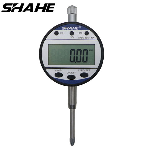 shahe 0-12.7/0-25.4 mm  0.01 mm digital gauge indicator gauge indicator tool digital dial indicator measuring instrument ► Photo 1/6