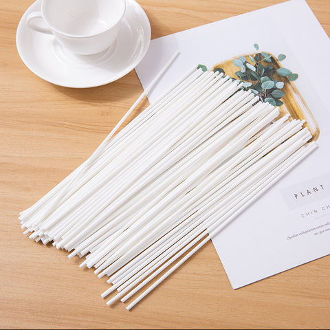 50pcs/lot 22cmx3mm Black and White Fiber Rattan Sticks Replacement Refill Reed Diffuser Sticks  for Home Decoration ► Photo 1/5