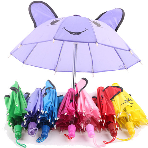 Cute Pattern & Solid Color Sun Umbrella Fit 18 Inch America&43 Cm Born Baby Doll Clothes Accessories Our Generation Girl's Gift ► Photo 1/6