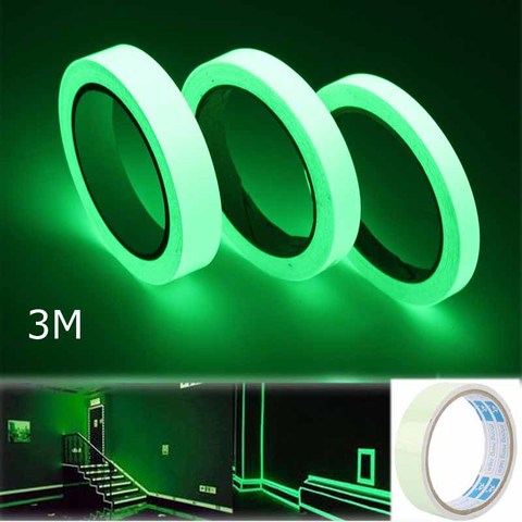 3M Outdoor Luminous Reflective Tape Stickers Glow Self-adhesiveTape Car Bicycle Stickers DIY Luminous Light Warning Night Tapes ► Photo 1/6