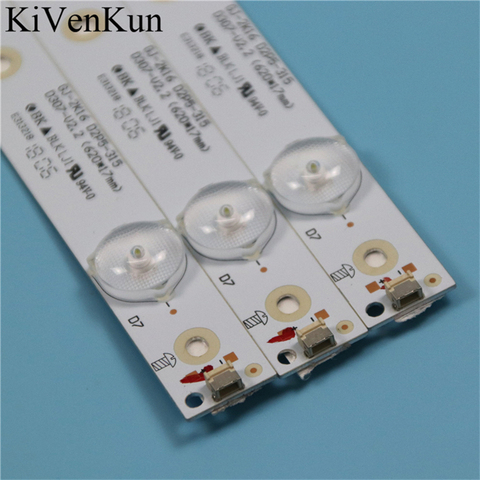 7 Lamp 620mm LED Backlight Strips For LG 32LJ594U-ZA Bars Kit TV LED Line Bands HD Lens GJ-2K16 D2P5-315 D307-V2.2 LB32080 V0_00 ► Photo 1/6