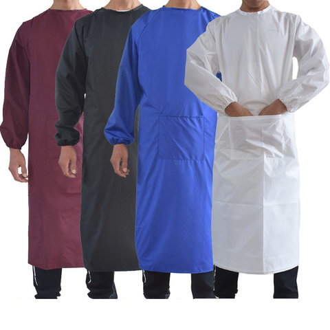 Lab Coats Waterproof Jacket Longsleeve Grease Proofing Scrub Uniform 6Colors ► Photo 1/6