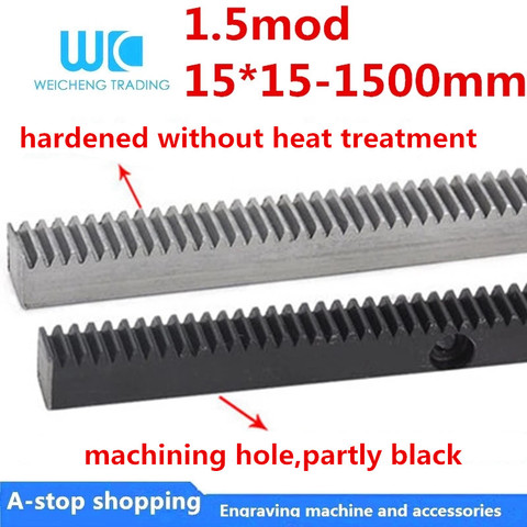 1pc 1.5M-15*15 length 1500mm Precision carbon steel Transmission Spur Rack Gear Slide Rail ► Photo 1/3