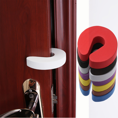 Baby Safety Locks Children Protection EVA C Shape Security Cabinet Locks Door Clip Kids Finger Safe Soft Foam Door Stopper ► Photo 1/6