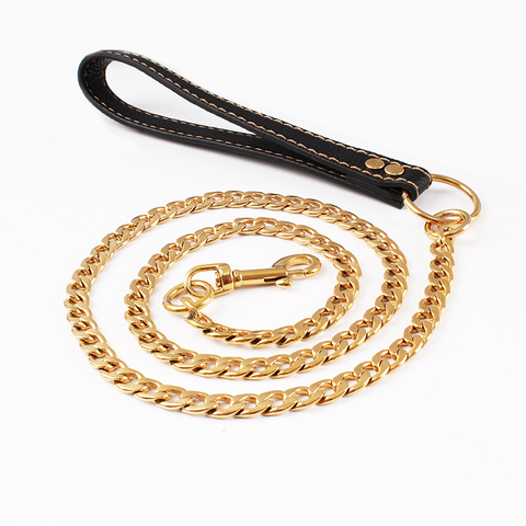 Gold Chains Dog Pet Leash Stainless Steel Slip Training Pinch Collars For Small Medium Large Dogs Puppy Dogs Supplies 10E ► Photo 1/4