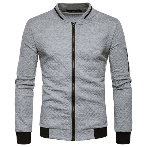 MRMT 2022 Brand New men's Sweatshirts diamond lattice color zipper collar coat Sweatshirt ► Photo 1/5
