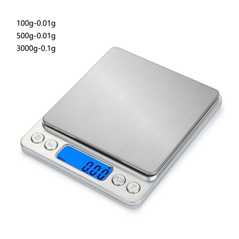 500g/0.01g LCD Display Multi-function Digital Food Kitchen Scale Stainless Steel Weighing Food Scale Cooking Tools Balance ► Photo 1/6