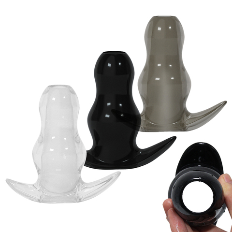 5 Sizes Hollow Anal Plug Butt Plug Anal Dilator Enema Soft Speculum Prostate Massager Sex Toys For Woman Men Gay Adult Products ► Photo 1/6