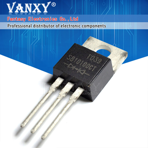 10pcs SB10100 TO220 10A 100V SCHOTTKY SB10100CT TO-220 BARRIER RECTIFIER 3PIN ► Photo 1/4