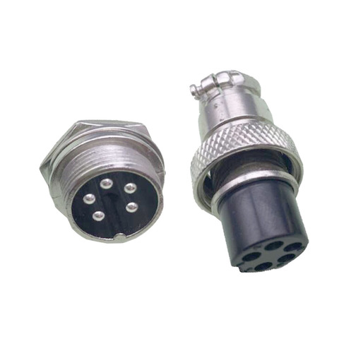 5 PIN 16mm GX16-5 Screw Aviation Connector Plug The Aviation Plug Cable Connector Regular Plug and Socket ► Photo 1/2