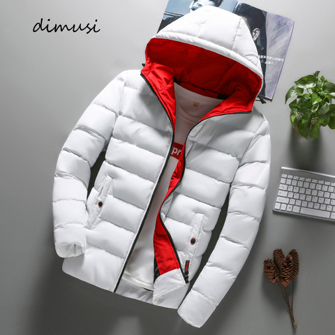 DIMUSI Winter Men's Jacket Fashion Men Cotton Thick Warm Parkas Casual Outwear Windbreaker Thermal Hooded Coats Mens Clothing ► Photo 1/6