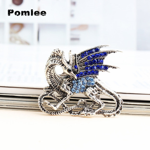Pomlee 2022 New Arrival Enamel Dragon Brooch Unisex Women And Men Pin Animal Large Brooches 2 Colors Available Gift Whosales ► Photo 1/6