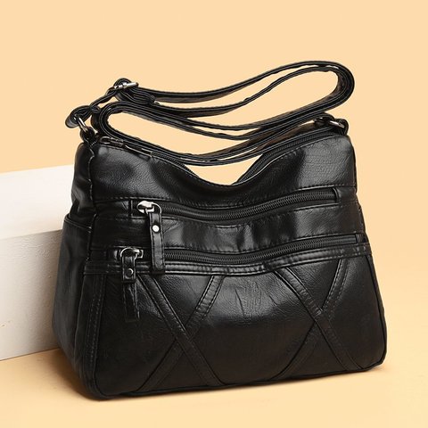 2022 Casual Crossbody Bag For Women Vintage Small Shoulder Bags Female PU Soft Leather Handbag and Purse Pockets Bags ► Photo 1/6