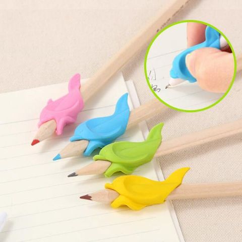 5Pcs Silicone Dolphin Fish Hold Drawing Pencil Children's Creativity Kids Students Pencil Writing Drawing Protect Finger Toys ► Photo 1/6