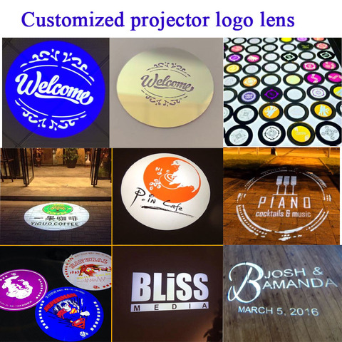 customized logo projector glass store shopping mall sign gobo logo lens for advertising lighting gobo projector ► Photo 1/6