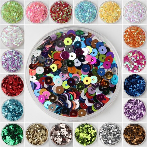 3mm 4mm 5mm 6mm Sequin Flat Round Loose Sequins Crafts Paillette Sewing Clothes Decoration DIY Accessory Lentejuelas Para Coser ► Photo 1/6