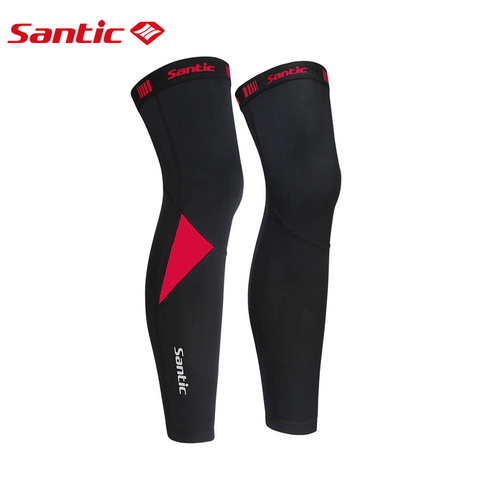 Santic Cycling Leg Warmers Thermal Fleece Windproof Soft Shell Knee Sleeve Breathable Mountain Road MTB Bike Protect Covers ► Photo 1/6