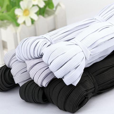 3/4/5/6/8/10MM White/black Flat Elastic Bands Elastic rubber band wedding Garment elastic tape for DIY sewing Stretch Rope acces ► Photo 1/6