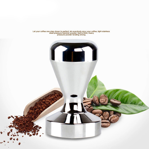 Food Grade Material 51mm Coffee Barista Espresso Flat Tamper Base Clear Body Steel Coffee Press Hammer ► Photo 1/6