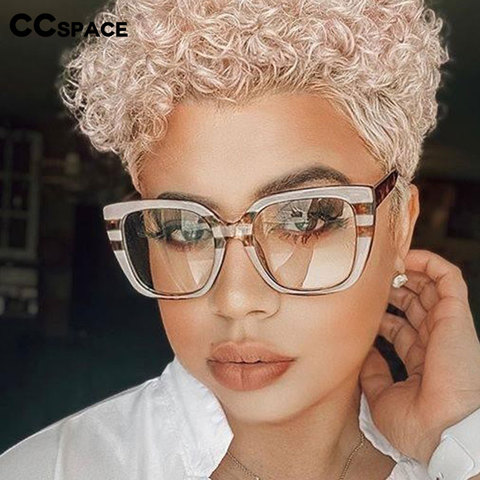 Fashion Trendy Large Frame Reading Glasses Women Vintage Square Green  Leopard Eyeglasses Anti-Blue Ray Optical Computer Glasses