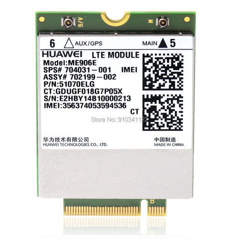 ME906E M.2 NGFF LTE/HSPA+ FDD 4G WWAN module Adapter Card 704031-001 / 740011-005 Unlocked for HP lt4112 HUAWEI ME906E ► Photo 1/6