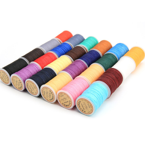 25 Color 0.45/0.55/0.65mm Leather Crafts DIY Hand Sewing Wax Thread Leather Multi-strand Woven Round Wax Thread Leather Craft ► Photo 1/5