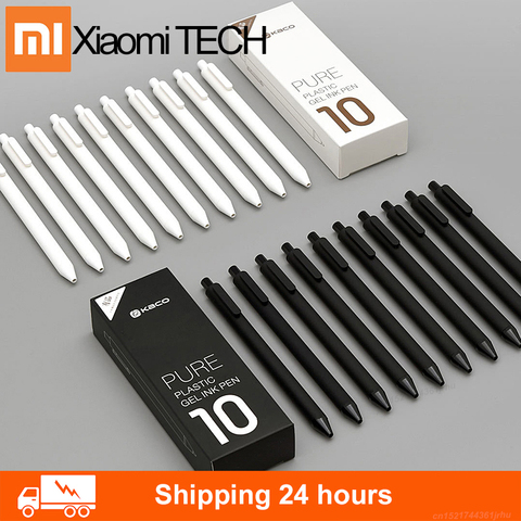 Set pen 10 pieces / batch of original Xiaomi KACO 0.5mm Xiaomi Mi signature P E N Gal ink smooth writing durable signature writi ► Photo 1/6