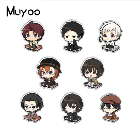 New Cute Cartoon Bungo Stray Dogs Anime Print Epoxy Acrylic Resin Lapel Pin Handmade Acrylic Badge Pin ► Photo 1/6