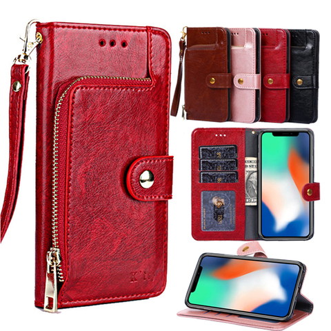 Leather Phone Case For Samsung Galaxy A3 A5 A7 2016 J3 J5 J7 Neo 2017 J5 J7 J2 Prime A8 A6 2022 S9 S10 Plus Flip Wallet Cover ► Photo 1/6