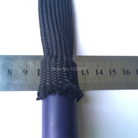 5M soft cotton Black nylon sleeve 4/6/8/10/12/14/16/18mm Wire Cable Protecting Nylon Braided High Density wire protection ► Photo 1/1