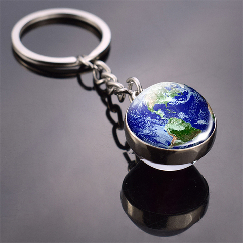 Vintage World Map Keychain Globe Earth Pendant Key Chain Americas Europe Australia Map Keychain Keyfob Christmas Gifts ► Photo 1/6