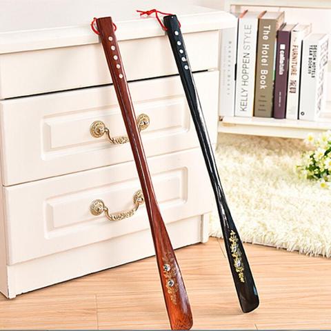 55 cm Ultra Long Mahogany Craft Wenge Wooden Shoe Horn Professional Wooden Long Handle Shoe Horn Lifter ShoehornNew Arrival ► Photo 1/6