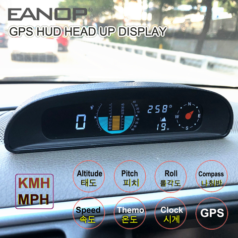 EANOP GH200 GPS HUD Head Up Display 12V Car Speedometer Inclinometer Pitch Automotive Voltage Compass Altitude Clock ► Photo 1/6