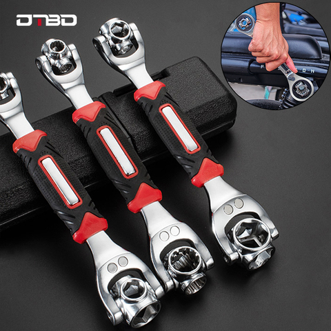 DTBD 52-in-1 Tiger Wrench Sleeve 360 Degree Rotation Ratchet Socket Wrench Adaptable to Screws Household Auto Parts Repair Tools ► Photo 1/6