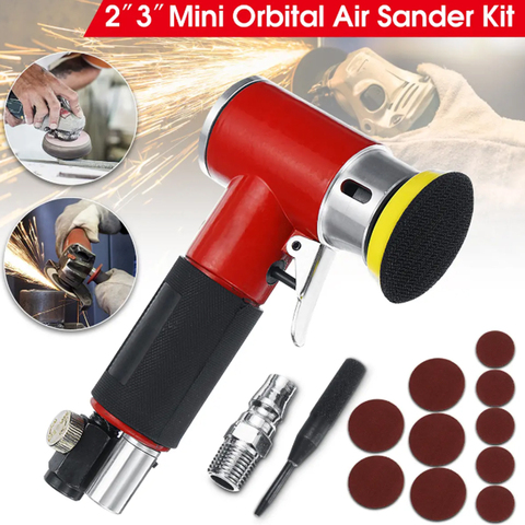 2inch 3inch Mini Air Sander Kit Pad Eccentric Orbital Dual Action Pneumatic Polisher Polishing Buffing Tools For Auto Body ► Photo 1/6