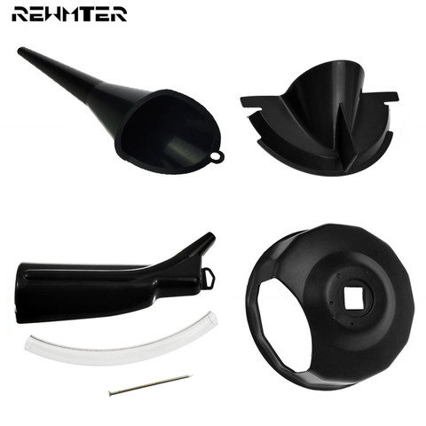 Motorcycle Oil Filter Funnel Set Primary Case Oil Fill Funnel Black Cap Wrench For Harley Touring Sportster XL 48 Dyna Softail ► Photo 1/6