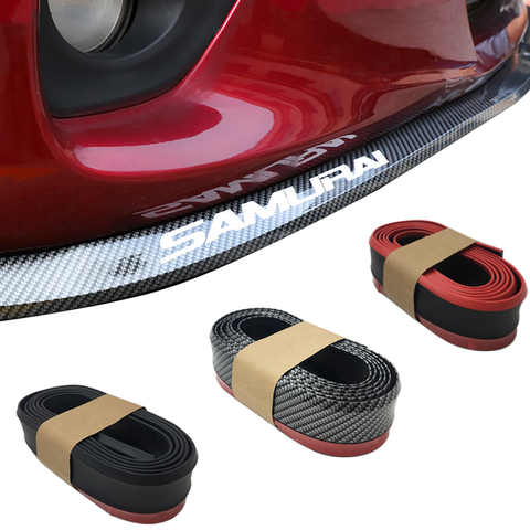 Car Bumper Protector Rubber Auto Car Front Bumper Guards Lip  Mouldings Splitter Chin Body Auto Bumper Strip 2.5m ► Photo 1/6