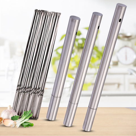 20pcs Stainless Steel Barbecue Sticks Skewer BBQ Meat String Kebab Kabob Needle 35cm For Kitchen Camping Barbecue Tool ► Photo 1/6