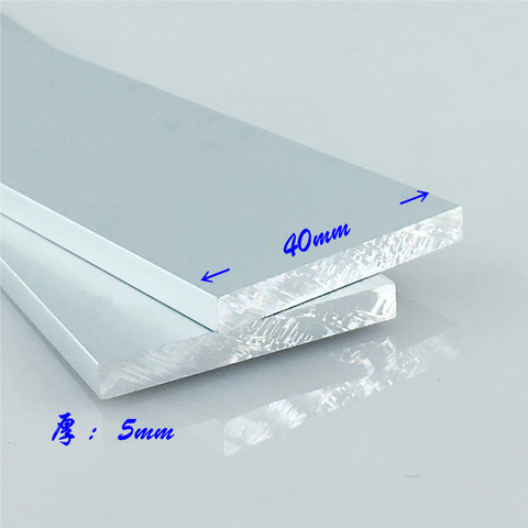 6063-T5 Aluminium plate 5mmx40mm length from  to 100mm aluminum alloy oxidation thickness 5mm width ► Photo 1/1