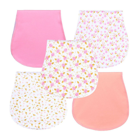 Baby Burp Cloths Set for Girls& Boys Premium 100% Organic Cotton Absorbent Triple Layer Towels Burping Rags Pads for Newborns ► Photo 1/6