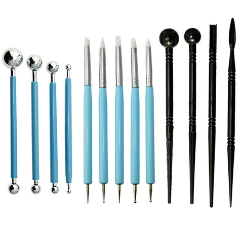 13pcs Polymer Modeling Clay Sculpting Tools, Dotting Pen, Silicone Tips, Ball Stylus, Pottery Ceramic Clay Indentation Tools Set ► Photo 1/6