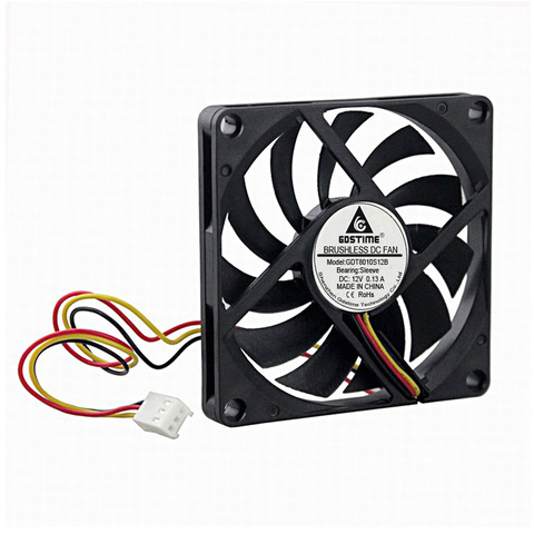 Gdstime 1 Piece DC 12V 80mm x 10mm 8cm 3Pin FG 8010 Brushless DC Cooler Cooling Fan 80*80mm ► Photo 1/6