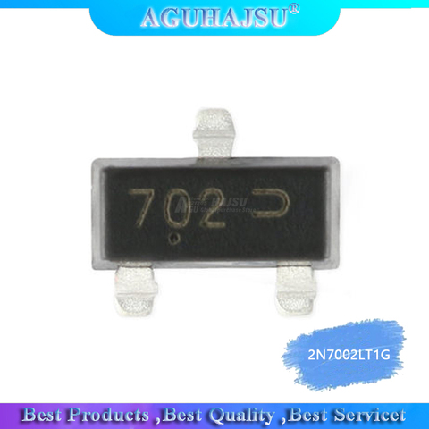 100PCS 2N7002LT1G SOT23 2N7002 SOT SMD 702 Small Signal MOSFET 60 V, 115 mA, N-Channel new and original ► Photo 1/1