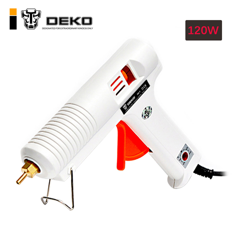DEKO 120W Hot Melt Glue Gun with 1pc 11mm Glue Stick Heat Temperature Tool Industrial Guns Thermo Gluegun Repair Heat Tools ► Photo 1/6