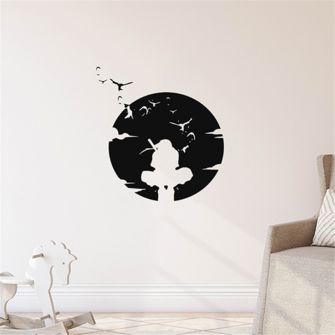 Anbu Itachi Under The Moon Wall Sticker Home Bedroom Kids Room Art Anime Decoration Vinyl Removable ► Photo 1/6