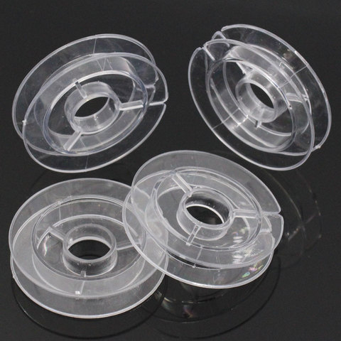 20Pcs Transparent Plastic Empty Sewing Bobbins Spools For Beading Wire Thread String Sewing Tools 50mm ► Photo 1/3