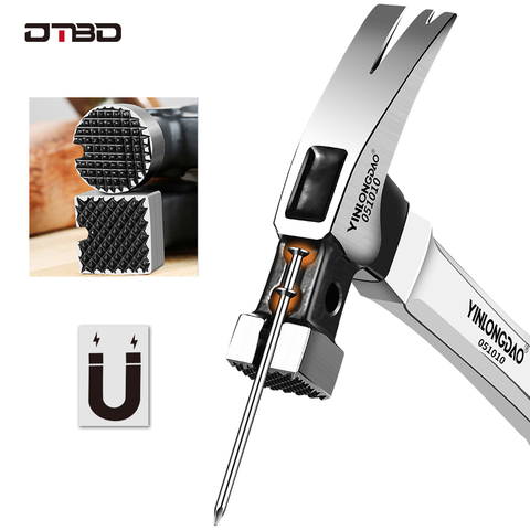 DTBD Heavy Claw Hammer 100Z/130Z Nail Hammer Tool Steel Woodworking Striking Tools Magnetic Automatic Nail Suction Hammer ► Photo 1/6