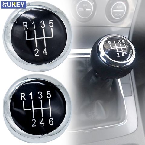Chrome 5 Speed Car Gear Knob Cap Cover Shift Lever Head Cover For For VW Passat B6 2005-2011 B7 2010-2014 CC 2009-2012 ► Photo 1/6