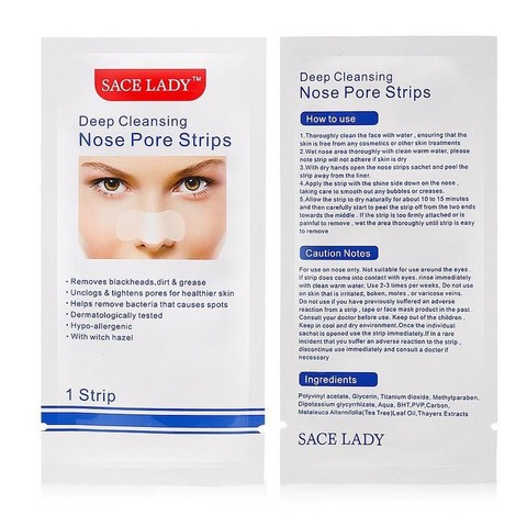 Sace Lady 5/10pcs Strips From Black Dots Blackhead Remover Nasal Spot Dot Sticker Sheet Nose Mask For Acne Black Head ► Photo 1/6