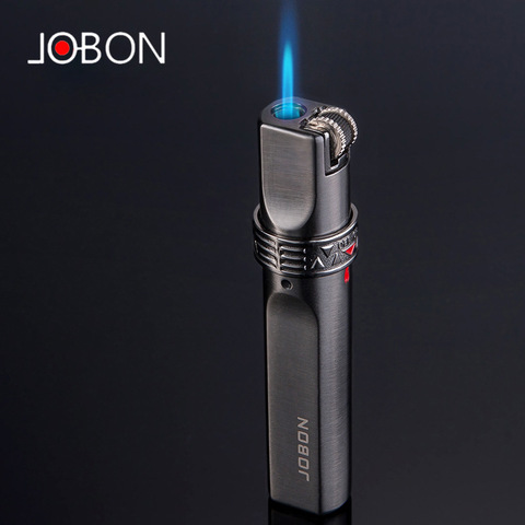 JOBON Stripe Gas Torch Lighter Jet Windproof Metal lighter Stripe Flint Lighter 1300 C Butane Cigar Cigarette Accessories ► Photo 1/6